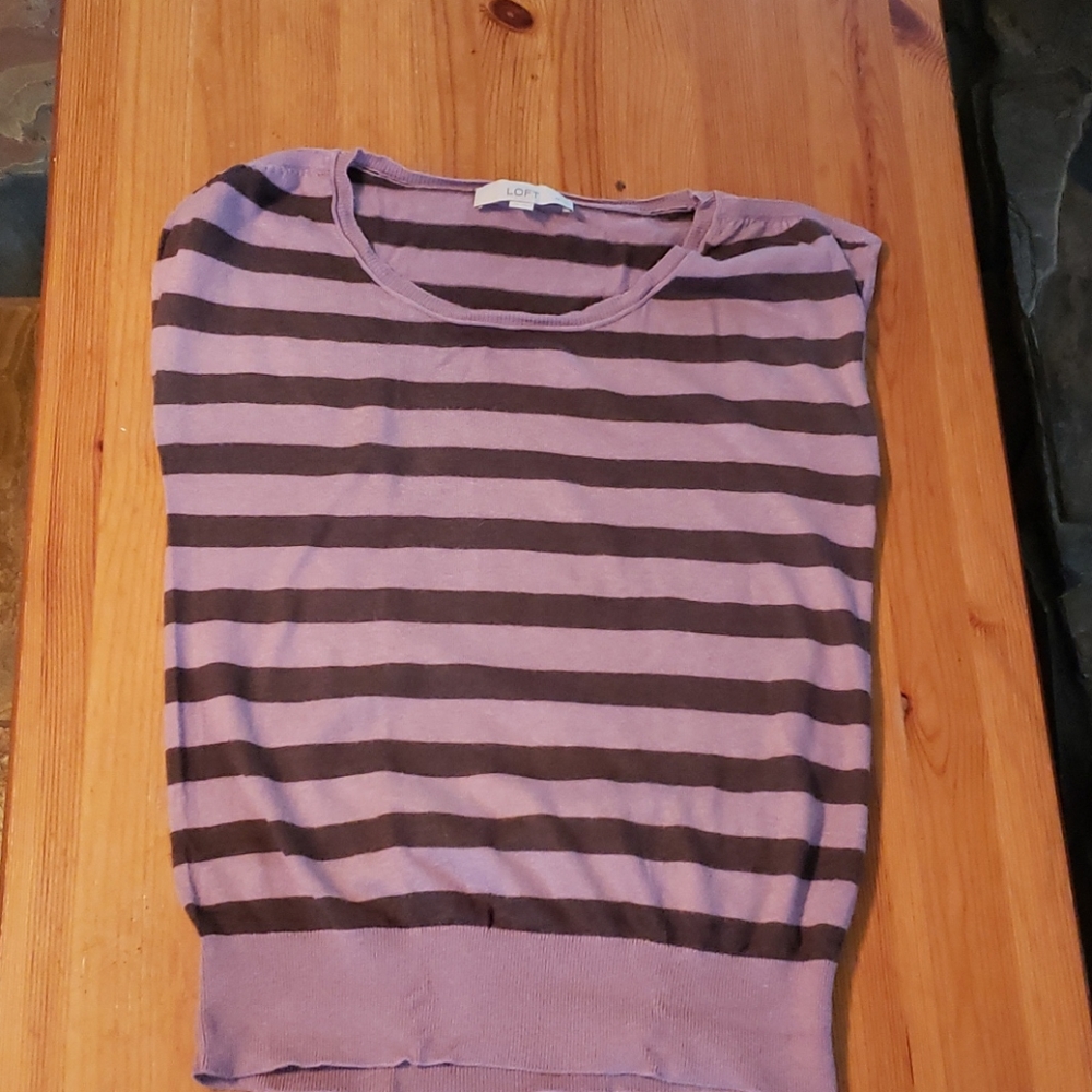 Ann Taylor Loft Purple Sleeveless Blouse